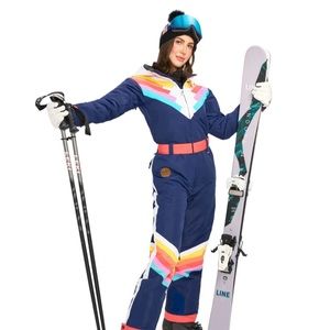 NWT Tipsy Elves Women's Santa Fe Shredder Ski Suit with hidden hood - Size S